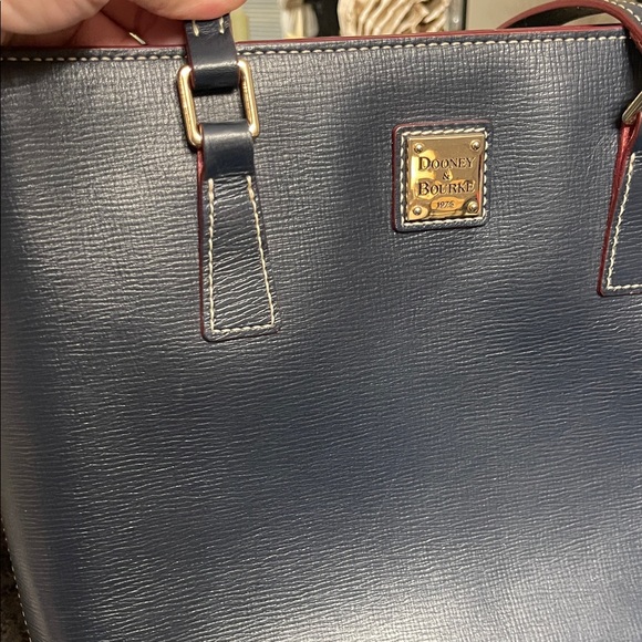 Price firm- Navy Blue Dooney & Bourke Women's Tote Bag dark blue Price Firm - Picture 3 of 13